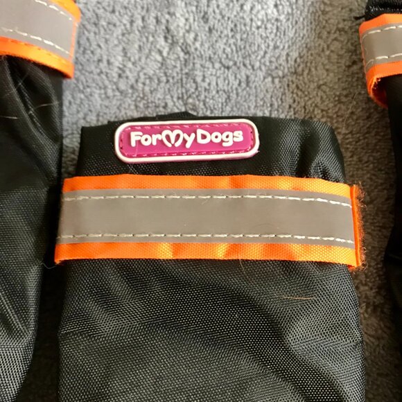 Dog Boots Rubber Non-Slippery Sole Double Clasp Light Reflective Stripes New - Picture 7 of 10